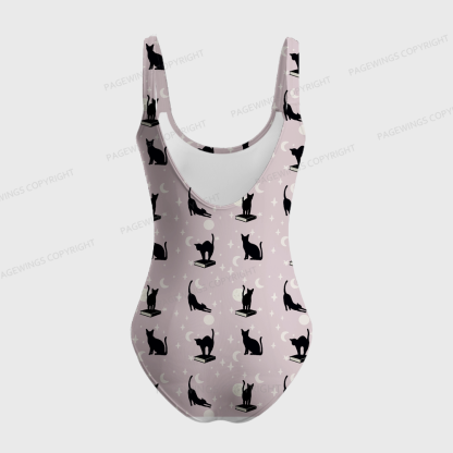 Pagewings Books Cats One-Piece Swimsuit 