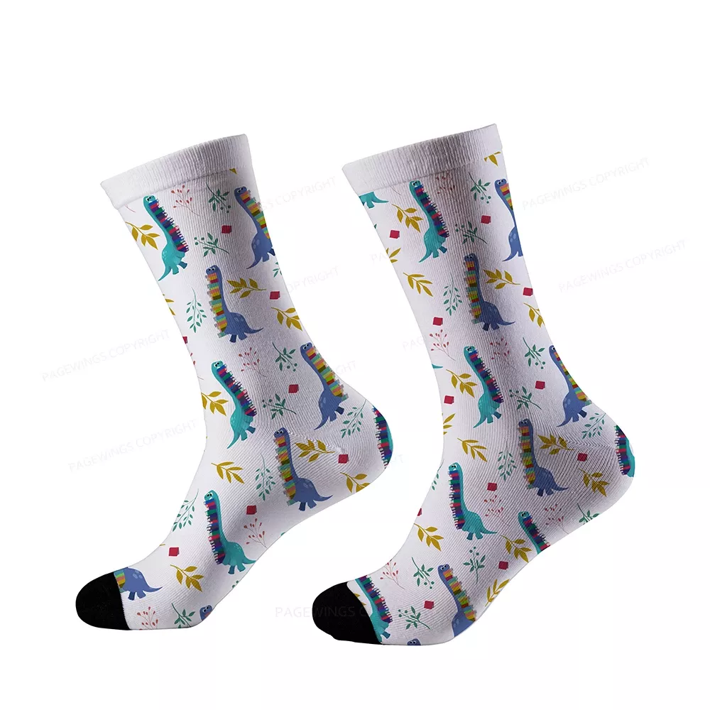 Pagewings Book Dinosaurs Socks