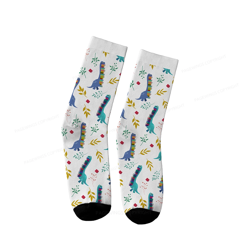 Pagewings Book Dinosaurs Socks
