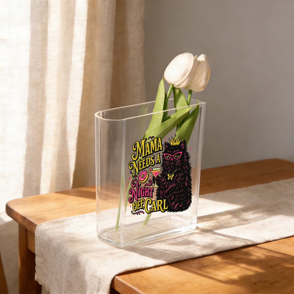 Pagewings Mama Needs A Night Off Acrylic Book Vase
