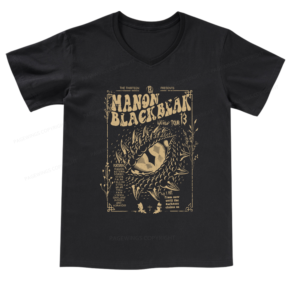 Pagewings ACOTAR Crescent City Rhysand V-neck T-shirt