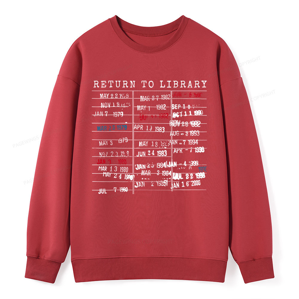 Pagewing Return To Library Unisex Classic Sweatshirt