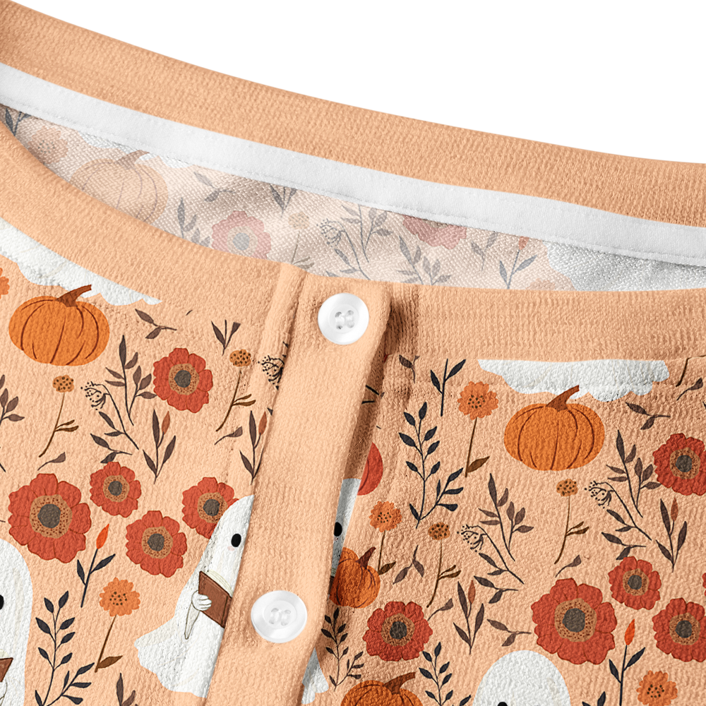 Pagewings Halloween Bookish Crew Neck Cardigan Sweaters