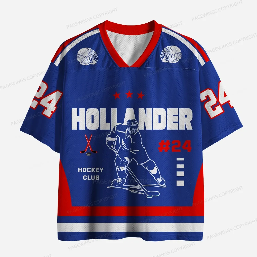 Pagewings Love Ice Hockey Unisex Mesh Jersey