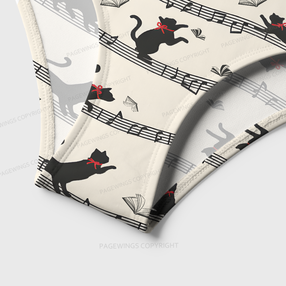 Pagewings Just a Cat Who Loves to Read One-Piece Swimsuit 