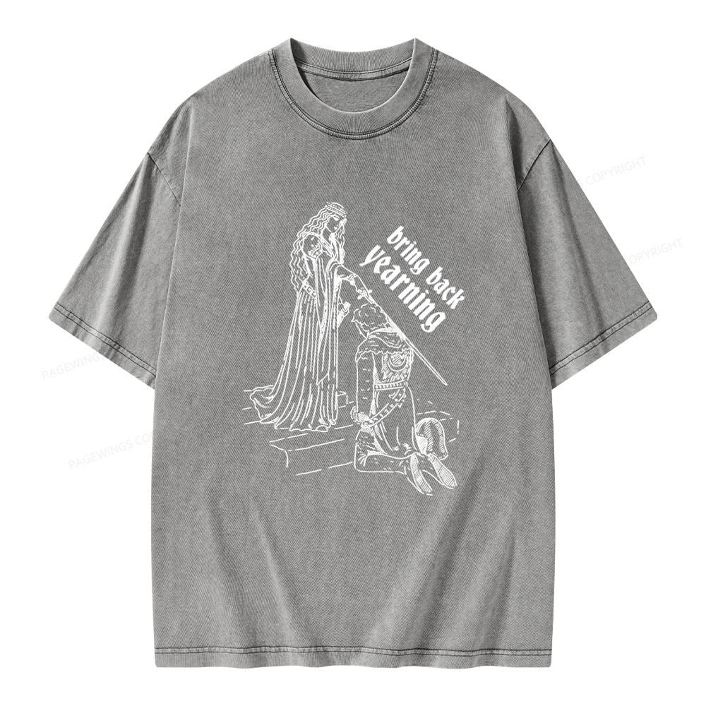 Pagewings Romance Knightcore Unisex Washed T-shirt