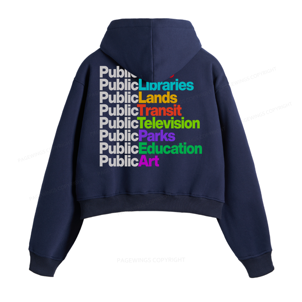 Pagewings Public Libraries Fleece Zip-Up Hoodie