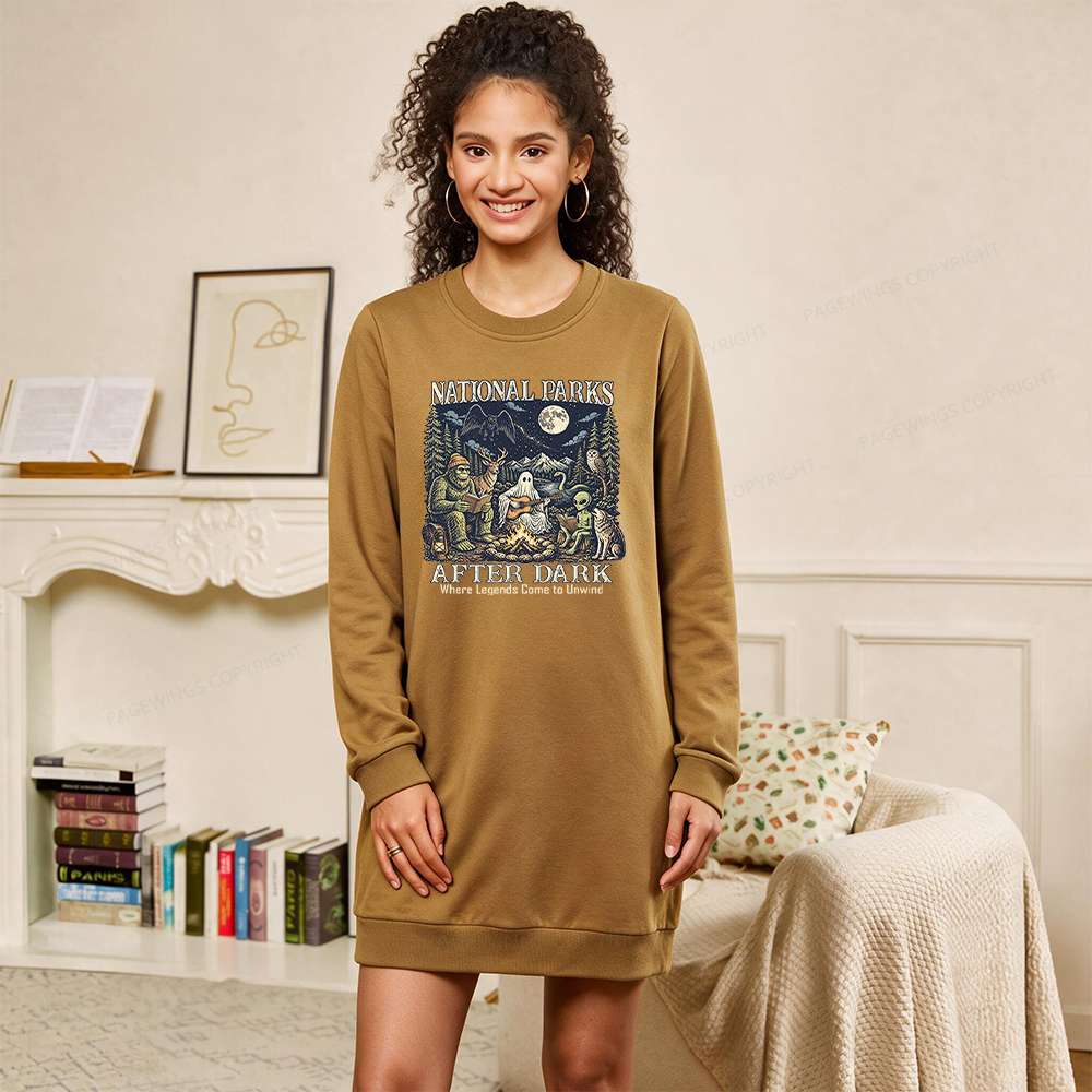 Pagewings National Parks After Dark Sweatshirt Dress