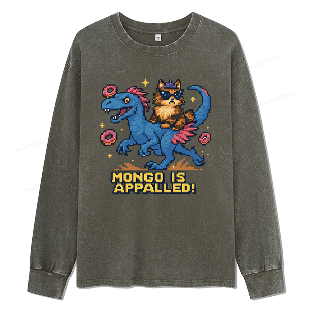 Pagewings Mongo Is Appalled Unisex Washed Long Sleeve T-shirt