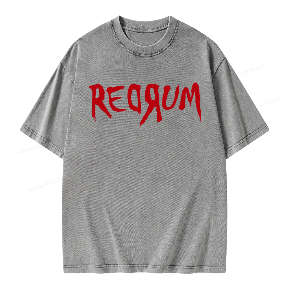 Pagewings Redrum Unisex Washed T-shirt