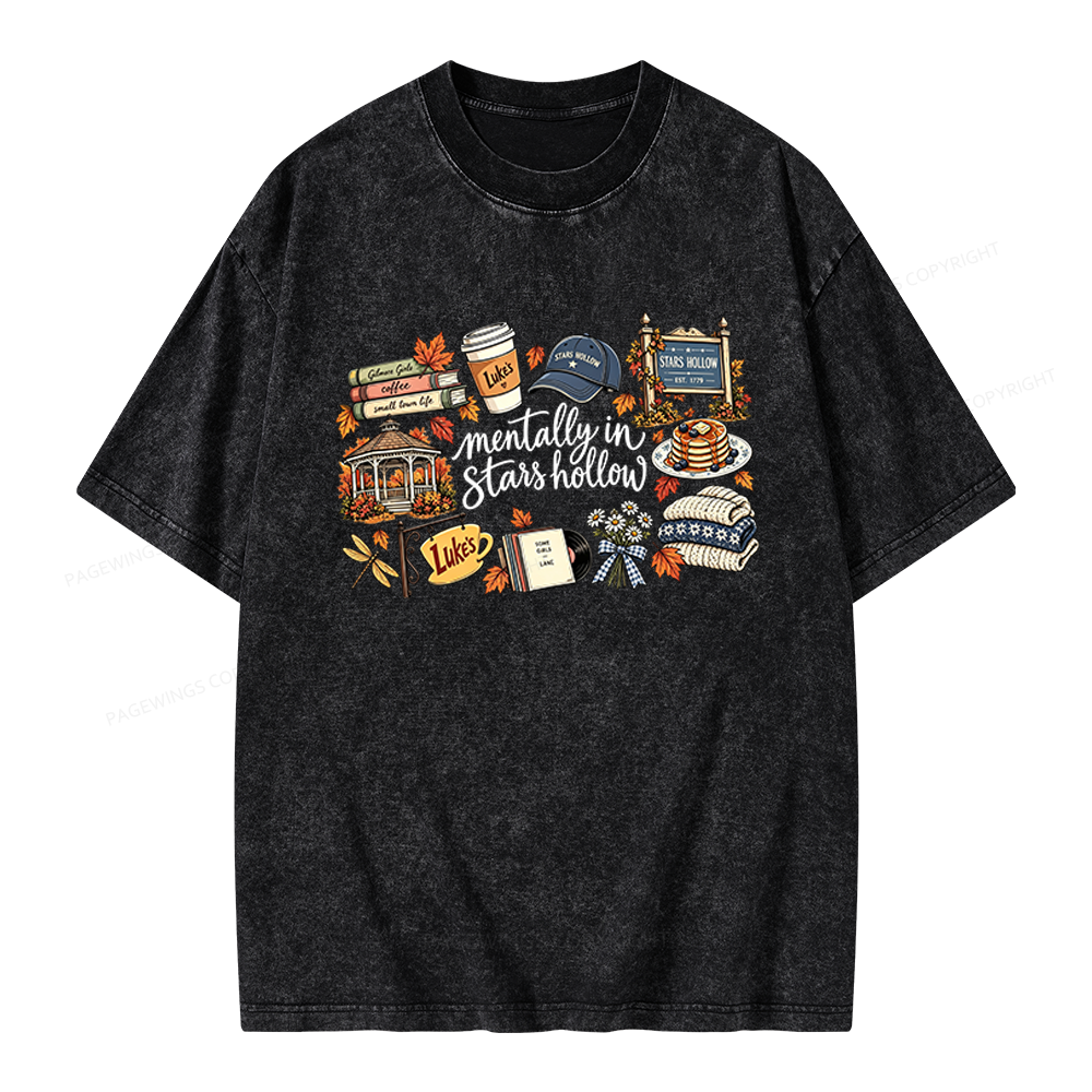 Pagewings Stars Hollow Unisex Washed T-shirt