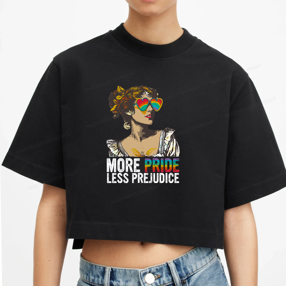 Pagewings More Pride Less Prejudice Women Crop Tops