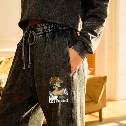 Pagewings More Pride Less Prejudice Unisex Washed Sweatpants
