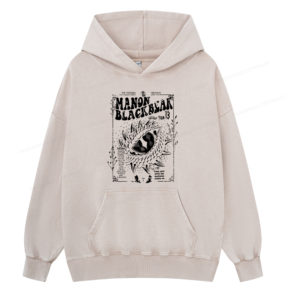 Pagewings ACOTAR Crescent City Rhysand Unisex Washed Hoodie