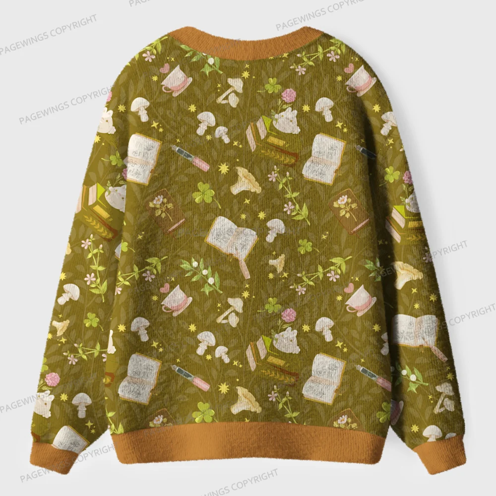 Pagewings Cozy Reading Unisex Ugly Cardigan Sweaters
