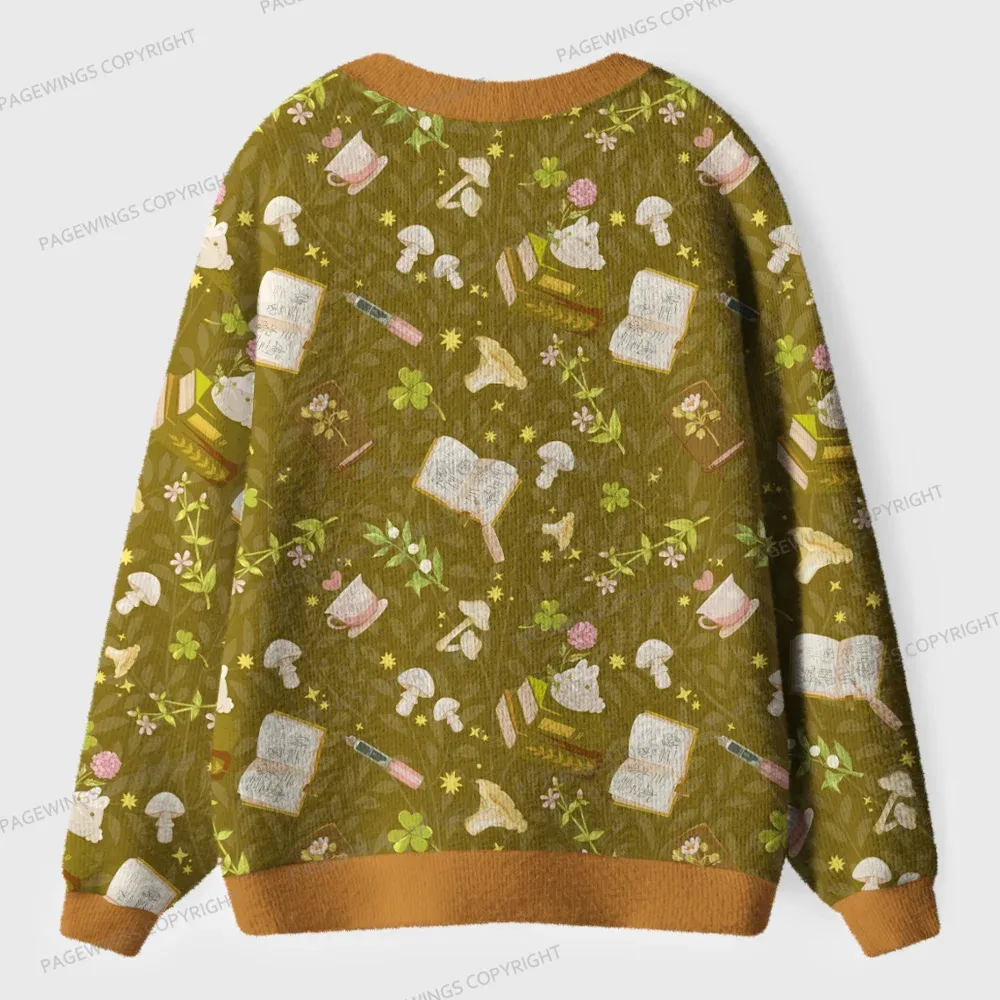 Pagewings Cozy Reading Unisex Ugly Cardigan Sweaters