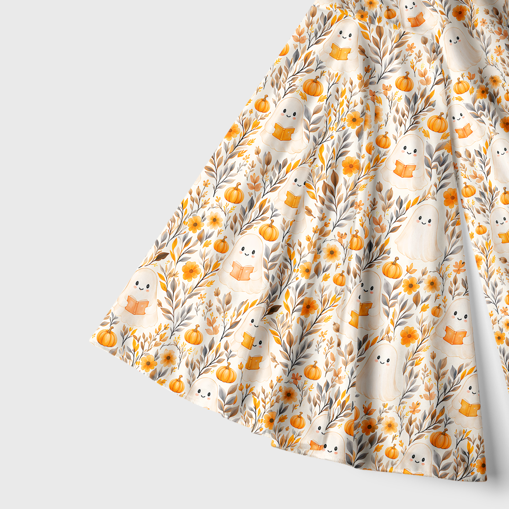 Pagewings Ghosts Love Reading Bell Sleeve Dress