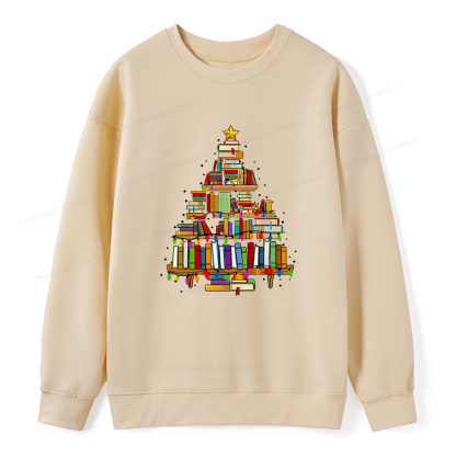 Pagewings Christmas Books Tree Unisex Classic Sweatshirt