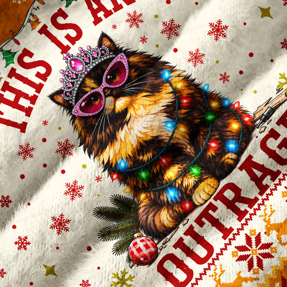 [Copy]Pagewings Sci Fi Book Lover Crow Off Shoulder Ugly Knit Sweater
