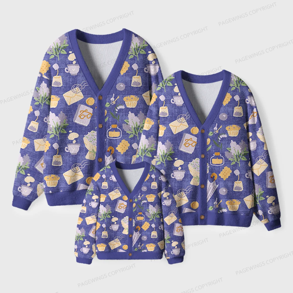 Pagewings Cozy Reading Unisex Ugly Cardigan Sweaters