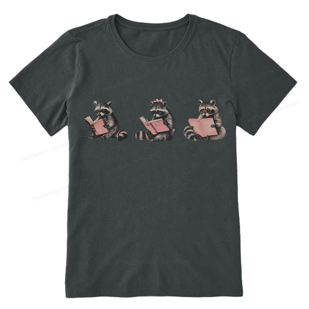 Pagewings Funny Raccoon Bookish Gift Unisex Classic T-shirt