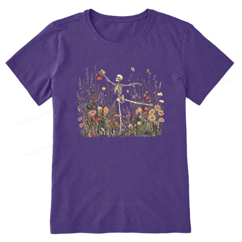 Pagewings Skeleton Reading Unisex Classic T-shirt