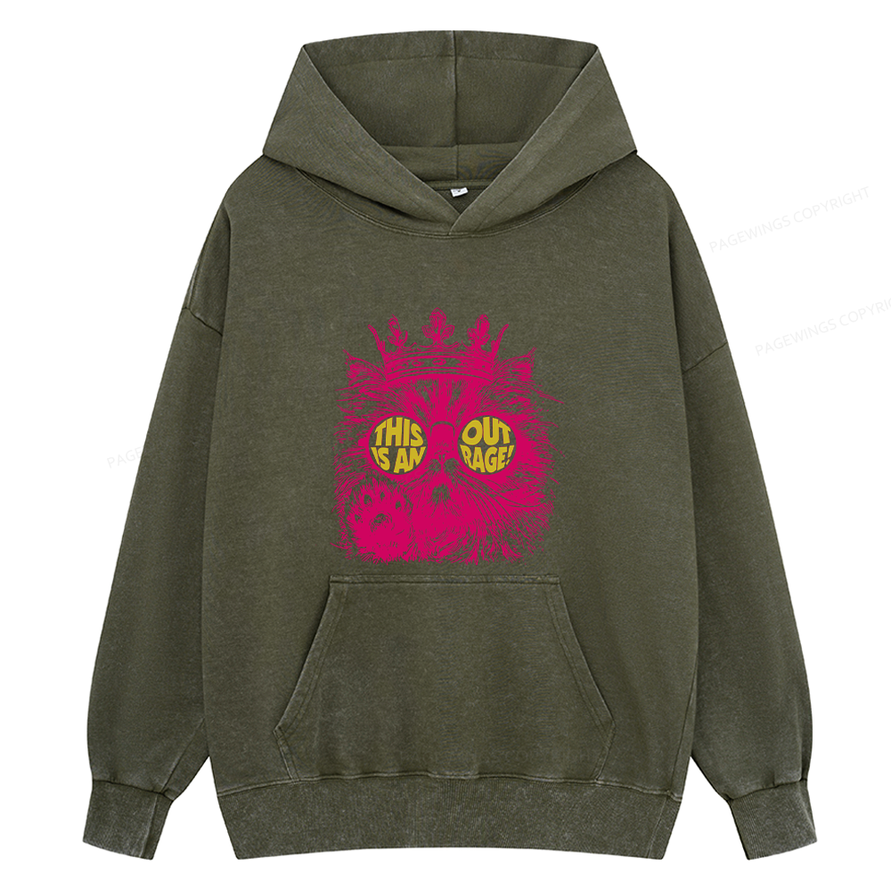 Pagewings Sci-Fi Book Lover Unisex Washed Hoodie