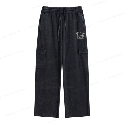 Pagewings Drag Queens Unisex Washed Cargo Sweatpants
