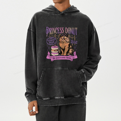 Pagewings Princess Donut Unisex Washed Hoodie