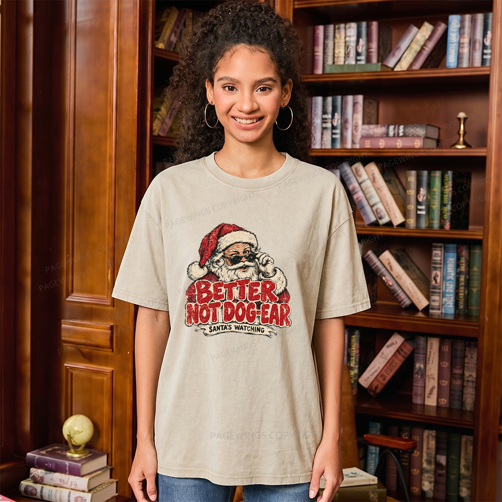 Pagewings Better Not Dog-Ear Unisex Washed T-shirt