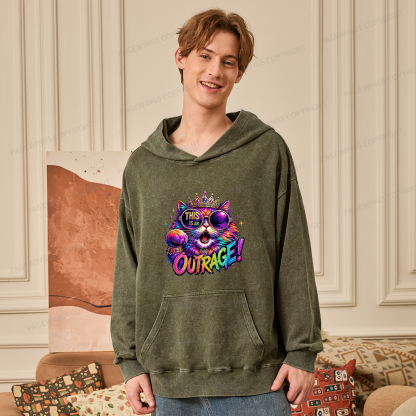 Pagewings Sci-Fi Book Lover Unisex Washed Hoodie