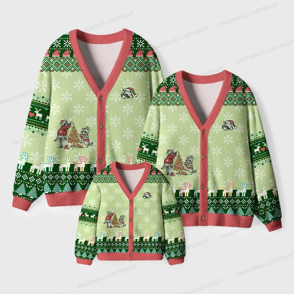Pagewings From The Windows To The Walls I'm About To Deck These Halls Unisex Ugly Cardigan Sweaters