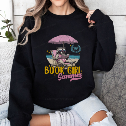 Pagewings Book Girl Summer Unisex Classic Sweatshirt