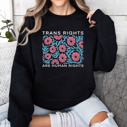 Pagewings Trans Rights Are Human Rights Unisex Classic Sweatshirt