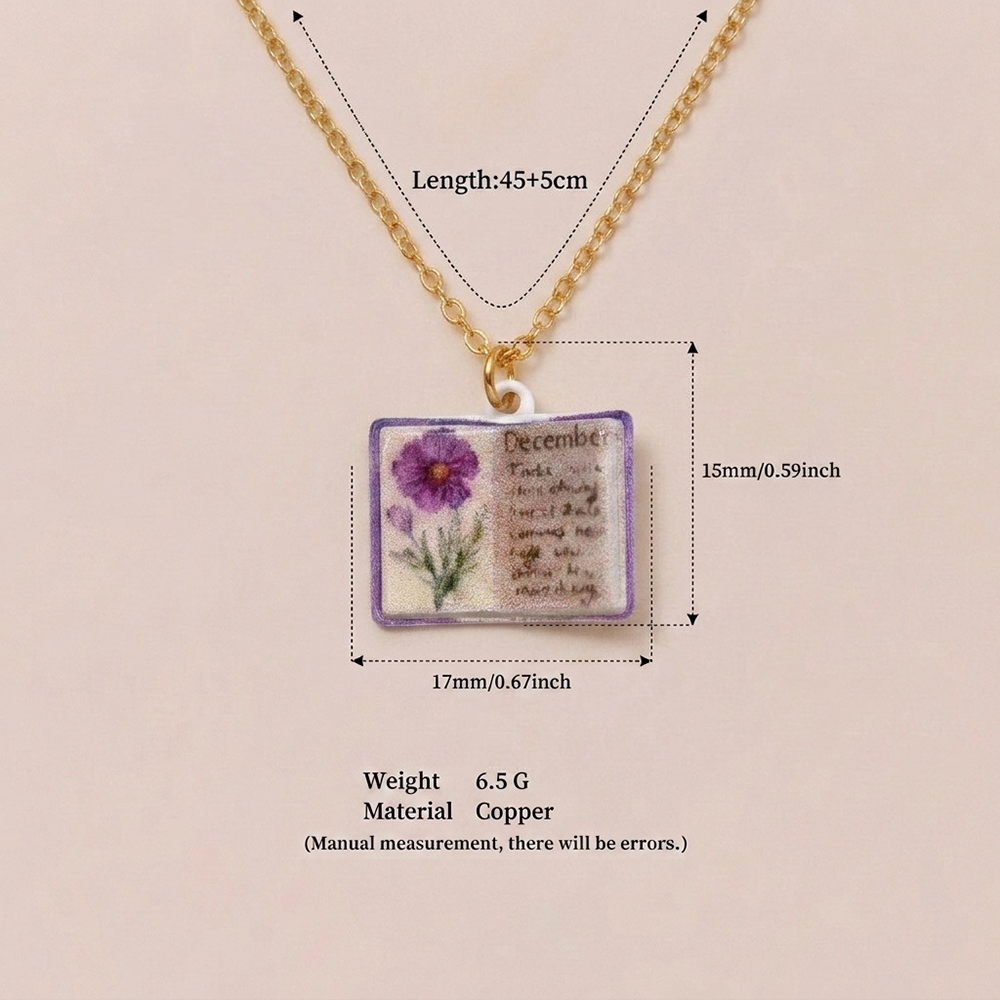 Pagewings Birth Flower Necklace
