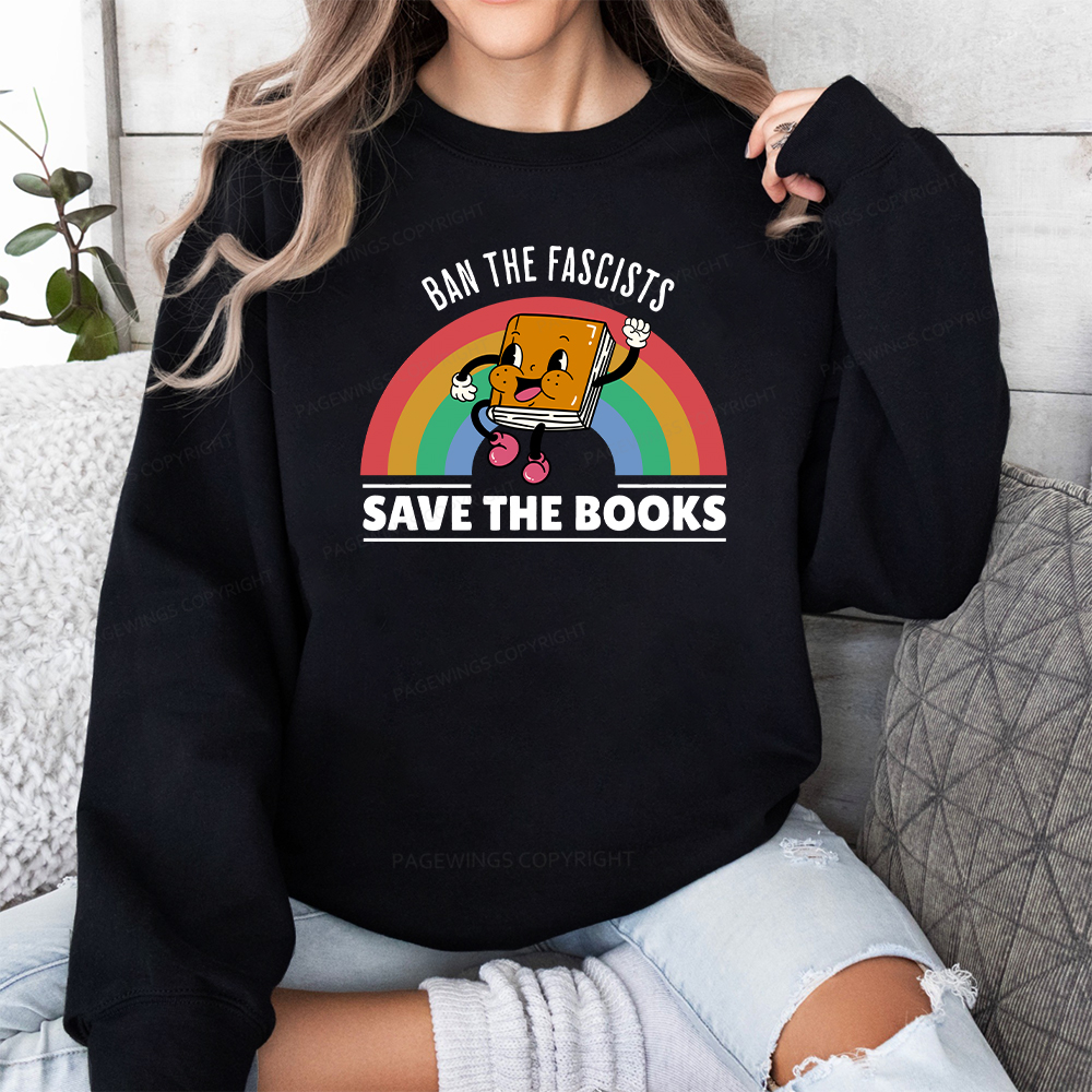 Pagewings Ban The Fascists Save The Books Unisex Classic Sweatshirt