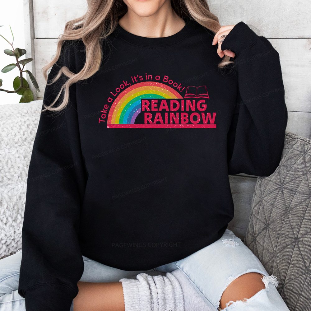 Pagewings Reading Rainbow Unisex Classic Sweatshirt