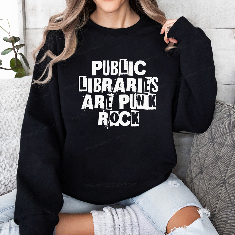 Pagewings Public Libraries Are Punk Rock Unisex Classic Sweatshirt