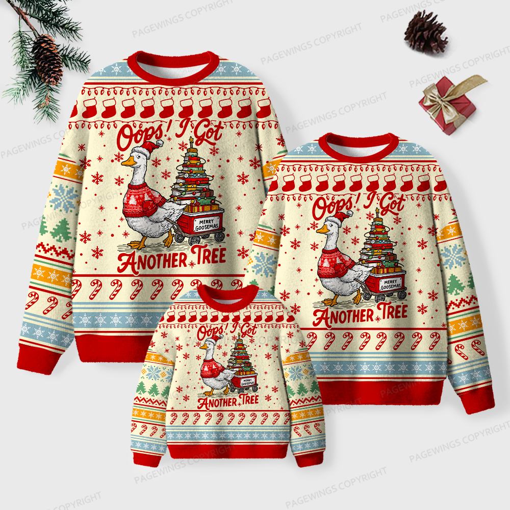 Pagewings Oops! I Got Another Tree Unisex Ugly Knit Sweatshirt