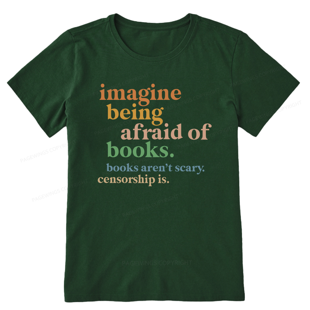 Pagewings Imagine Being Afraid Of Books Unisex Classic T-shirt