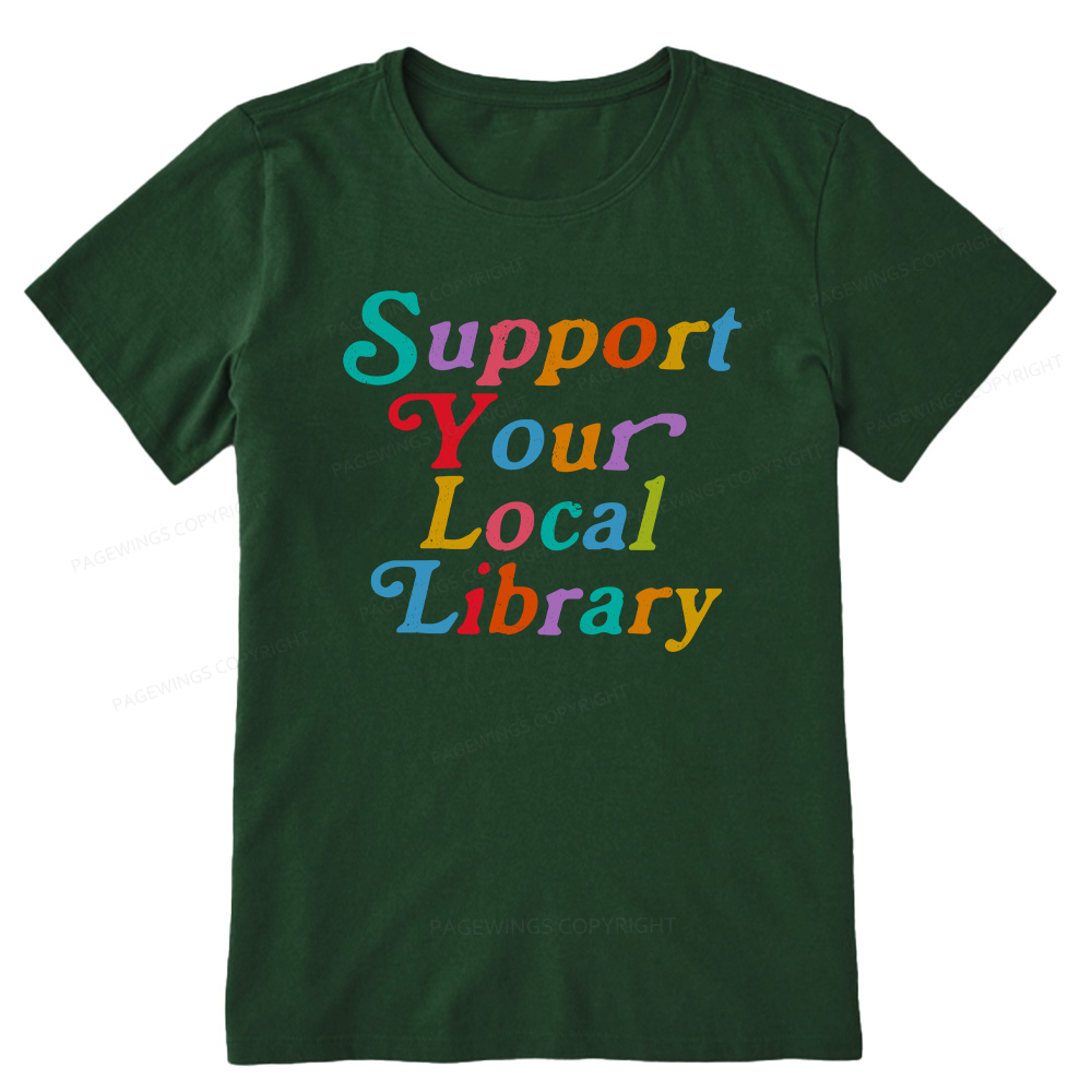Pagewings Support Your Local Library Unisex Classic T-shirt