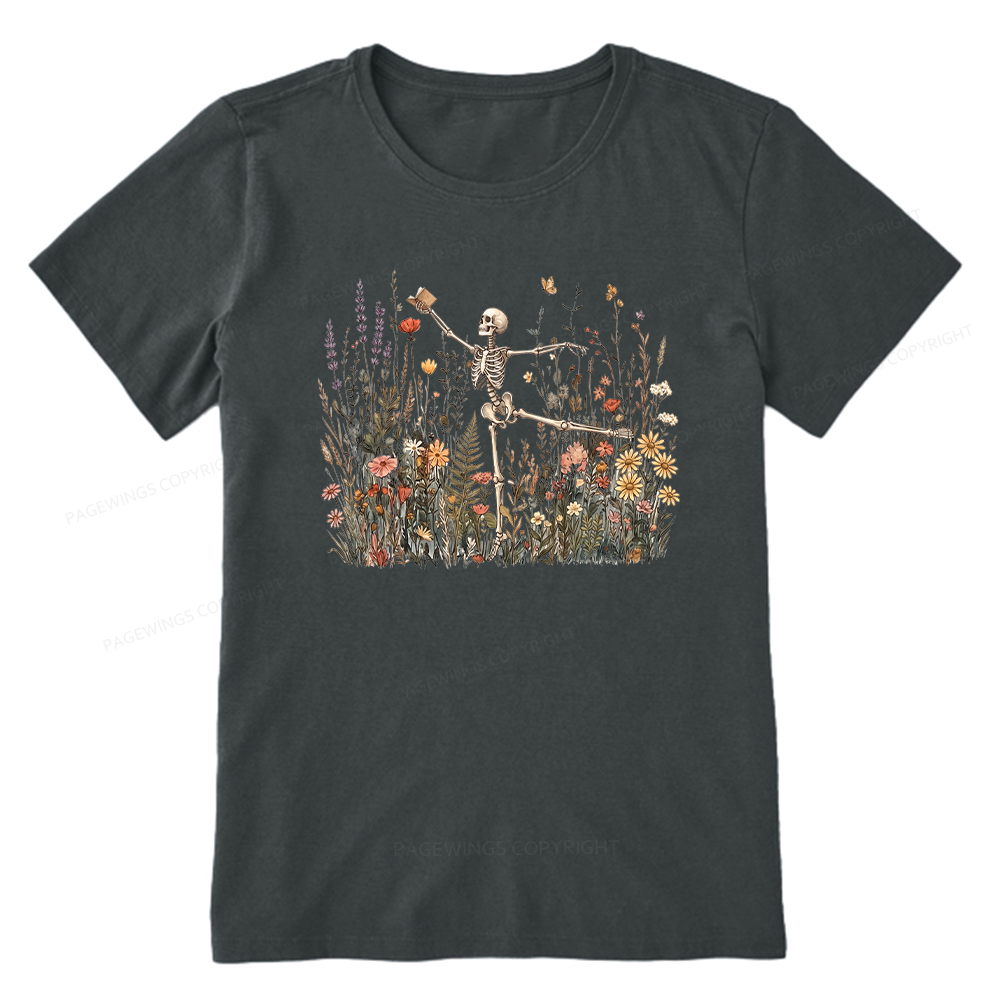 Pagewings Skeleton Reading Unisex Classic T-shirt