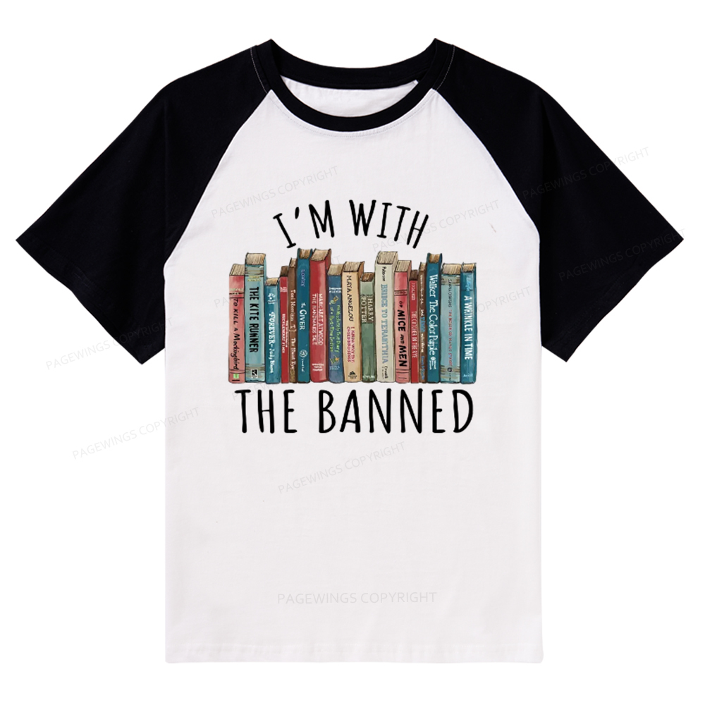 Pagewings I'm With The Banned Raglan T-shirt