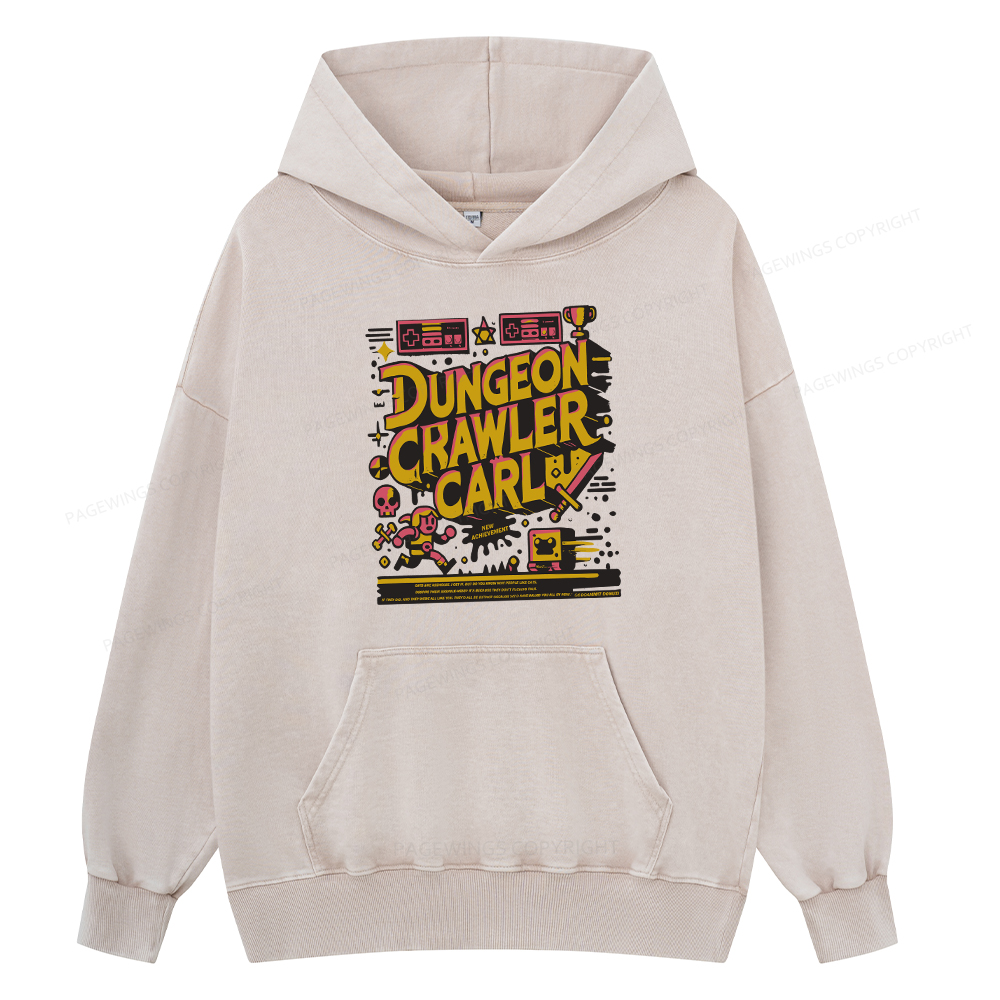 Pagewing Book New Achievement Unisex Washed Hoodie