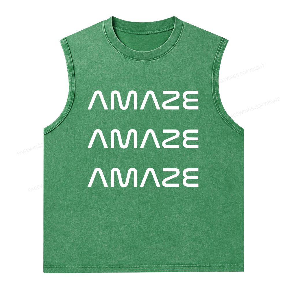 Pagewings Amaze Unisex Washed Tank Top