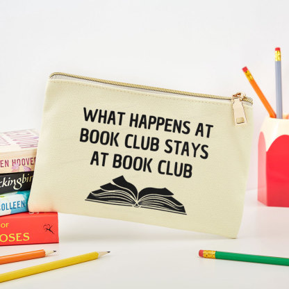 Pagewings What Happens At Book Club Stays At Book Club Pouch