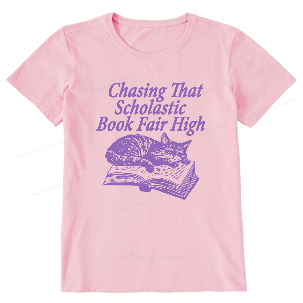 Pagewings Chasing That Scholastic Book Fair High Unisex Classic T-shirt