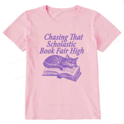 Pagewings Chasing That Scholastic Book Fair High Unisex Classic T-shirt