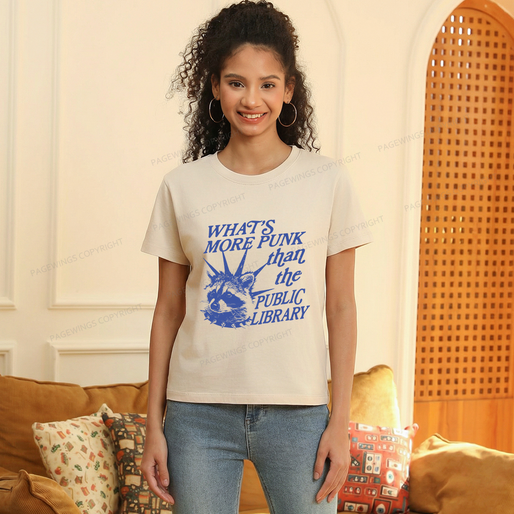 Pagewings What’s More Punk Than The Public Library Women's Washed T-shirt