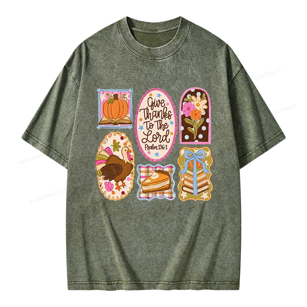 Pagewings Christian Fall Unisex Washed T-shirt